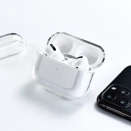 Akcesoria słuchawkowe Przypadki dla AirPODS Pro Air Gen 3 AP3 Case Case Przezroczysty Miękki TPU Bezprzewodowy zestaw słuchawkowy Bluetooth Protect Cover Box Ładowanie