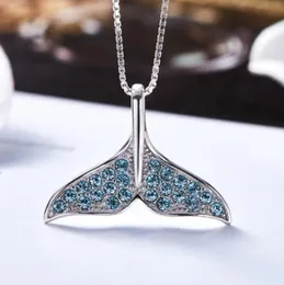 Kolye Kolyeler Zircon Balina Kuyruk Kolye Charm Ladies Zarif Günlük Jewelrypendent Colnlacespenden