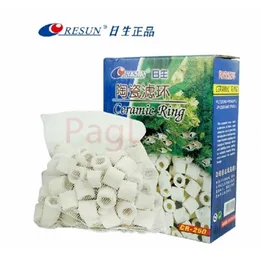 Super Ceramic Ring 500G rium Fish Pond Filter Media s Glass Biological Baterial House With Net Bag Y200917