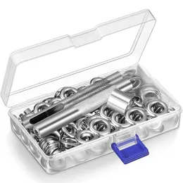 Professionelle Handwerkzeug-Sets, 12 mm Ösen-Set, 100 Ösen, Ösen, Locher, Planen-Reparatur für Stoffvorhänge, Lederschuhe, Tasche, professionell