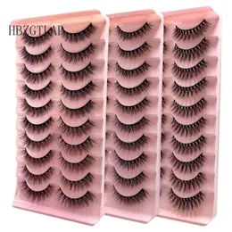 100 boxen 3D Nerz Haar Natürliche Kreuz Falsche Wimpern Lange Unordentliche Make-Up Gefälschte Wimpern Verlängerung Make-Up Schönheit Werkzeuge maquiagem 220607