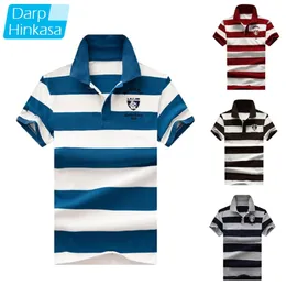 Darphinkasa listrado camisa polo homens moda respirável manga curta homens negócio casual grande polo camisa homens manga curta 220408