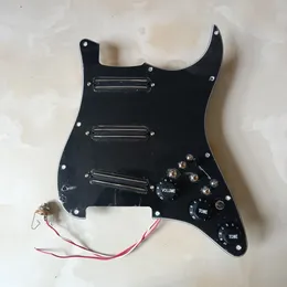 Uppgradera laddad SSS -gitarr pickguard svart mini humbucker pickups hög output dcr 1 set ledningsnät