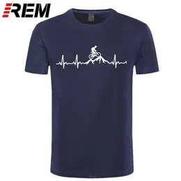 REM Mountain Bike Heartbeat Funny Dirt Bike T Shirt Plus Size Custom SHORT SLEVE HERS TSHIRT FAMITY Family Cotton 220521