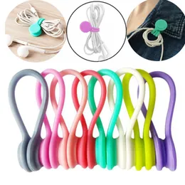 Creative Silicone Magnet Headset Data Organization Clips Cord Mobile Phone Winding Hub Suitable for Home Office LK225