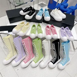 Chanells High New Chanei Top Chanelity Canvas Sneaker 2022 Buty Platforma Platforma Tennis Vintage długie buty swobodne koronkowe buty skate projektanci projektanci mody clu clu