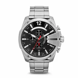 Herrenuhren dz4328 Quarzwerk Uhr Chronograph Zifferblatt Silber Edelstahl Herrenarmbanduhr hohe Qualität Luxus Orologio Batterie Reloj