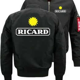 Giacche da uomo RICARD Logo Stampato Personalizzabile Tinta unita Uomo Cerniera Giacca Cardigan Top Moda Uomo Tuta da volo Abbigliamento sportivoUomo