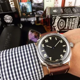 Montre homme montres en cuir 47mm16mm acier inoxydable 316L pour homme 9100 montres-bracelets automatiques 2022 nouveau design