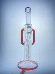 Pipa da fumo bong rosso 16 pollici 14mm collo piegato