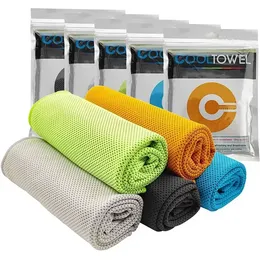 Lodowe ręczniki Letnie chłodzenie Sunstroke Sports Ręczniki do ćwiczeń chłodne ręczniki biegowe Szybki miękki oddychający ręcznik SXAUG02