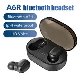 A6R TWS Bluetooth 5.1 Earónos Toque em fones de ouvido sem fio com os fones de ouvido sem fio esportivos de microfone