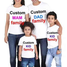 Пользовательская семейная одежда футболка, соответствующая нарядам летняя милая мама, папа, детка, мать, мать, дочь, сын девочка, мальчики, одежда 220704