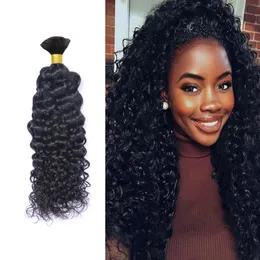 Malaysian Human Hair Bulk Afro Kinky Curly Hair for Braiding Natural Color Crochet Braids No Weft Bulk Hair 14 to 26 Inch 100g