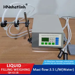 QH-G11A Yarı Otomatik Sıvı Doldurma Makinesi Tek Kafa İçecek Su Şişesi Dolgusu Uçucu Yağ Parfümü 30-3500ml/dk