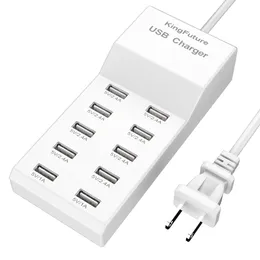 10 Port USB -Ladegerät 5V 2.4A Schnellladestation Netzteil für Telefon Tablet Camera USB Hub A18