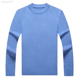 ERIDANUS Autumn O-neck Jacquard Sweater Solid Color Pullover Men's Knitted Sweater Yarn-dyed Imitation Wool Thin Sweater MZM164 L220801
