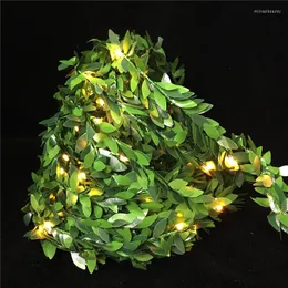Strings LED 5m 10m Ivy Leaf Garland Holiday Lamp Battery Operte Luzes de cordas de fada de cobre para festa de festa em casa Decorável
