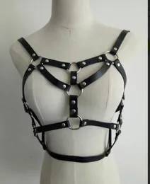 Bälten punk harajuku kropp ben sele fetisch läder strumpor bälte sexiga kvinnor midja till bondage burband set accessorybälten