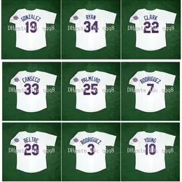 NA85 1993 Jersey de beisebol do Texas vintage Nolan Ryan Juan Gonzalez Adrian Beltre Ivan Rodriguez Alex Rodriguez Michael Jose Canseco Rafael