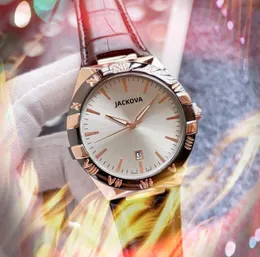 Klasik Tasarımcı Tam Paslanmaz Çelik Lüks Moda Erkekler İzler 41mm Quartz Roman Arap Mektup Kılıfı Safir Cam Süper Orijinal Deri Saat En Yıldız Seçim Hediyesi