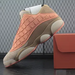 Бренд обувь высшего качества Jumpman 13 Баскетбол x Clot Low TerraCotta 13S Дизайнерский спорт True Carbon Fiber