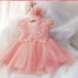 Flickans klänningar baby flicka kläder vestidos infantil för flickor prinsessa spets tutu spädbarn födelsedagsfest kväll född klänning 3 6 månader 1 årgi