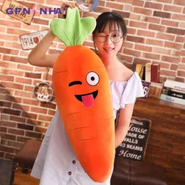 Pc Cm Cute Giant Cartoon Carrot Cuddle Kawaii Expression Plants Plush Pillow Cuddles kids Birthday Gift J220704