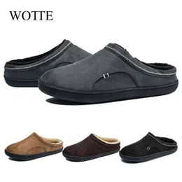 Pantofole da uomo invernali Furry Short Pantofole da interno in peluche Uomo Antiscivolo Camera da letto Home Pantofole morbide Scarpe casual da uomo Zapatilla mujer J220716