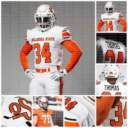 C202 Oklahoma State 2020 Hunter Woodard 34 Thomas Chuba Hubbard Malcolm Rodriguez Tylan Wallace Kolby Harvell-Peel NCAA Football Jersey