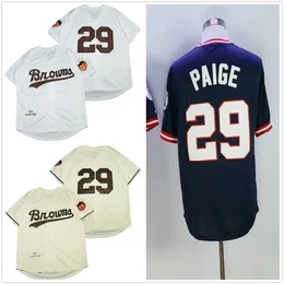 CHEN37 Satchel Paige Jersey 1948 1953 Кнопка пучка в бейсболе все сшитые дома в гостях высшего качества мужчин молодежи