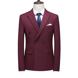 14 färger män Slim Office Blazer Jacket Fashion Solid Mens Suit Jacket bröllopsklänning Coat Casual Business Male Suit kläder 6xl 220514