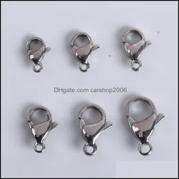 Clasps Hooks Jewelry Finders Components 20pcs/Lot Stainless Steel Lobster 목걸이 팔찌 찾기 엔드 커넥터 액세서리