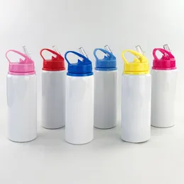 600 ml Wasserflasche mit Strohhalm, selbstgemacht, individueller bunter Druck, Logo-Foto für Reisen, Sport, einfach zu transportieren, tragbar