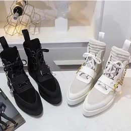 Designer-New arrival 2019 CREEPER ankle boots Women Men Latest designer boots Golden chain reaction sneakers decoration size 35-45 for lover