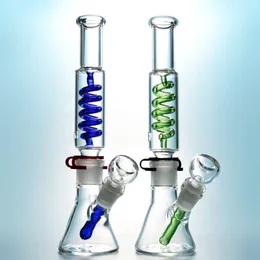 Narghilè a 11 pollici Bobina a condensatore Bong in vetro Diffuso Downstem Oil Dab Rigs Tubi ad acqua congelabili 18mm Giunto femmina