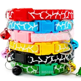 wholesale Dog Cat Traction Rope Necklace Pet Leash Adjustable Retractable cats Collar Chain Collars With Bell LJ201109