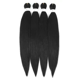 Hunman Hair Bulks Easy Braiding Synthetic Ombre Pre Stretched Braid Hair Extensions Soft Straight Low Temperature