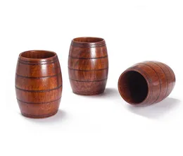 Träfatformad ölmugg Crestive Wood Beers Cup Chicken Bar Drinkware Ving Glas Portable Trä-tumbler SN4462