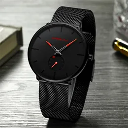 Mężczyźni Zegarek CRRJU Watch Kobiety Kwarcowy Dress Watch Dla Mężczyzn Sukienka Zegarki Moda Unisex Ultra Thin Wristwatch Relojes para Hombre 220407