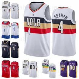 Mężczyźni Kobieta Drukowane Trey Murphy Jersey Koszykówka Devonte Graham 4 Tomas Satoransky Garrett Temple Red Whitevy Blue Fioletowy Oddychający Dla Sport Wentylatory Wysokie