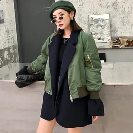 TVVOVVIN Woolen Patchwork Woman Jackets Winter Half Open Collar Coat Loose Thick Single Breasted Coat Female Green QYF1216 201029