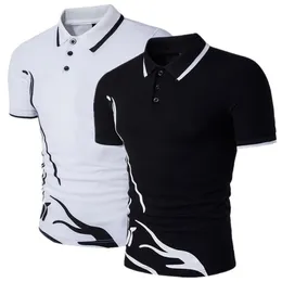 summer men shortsleeved casual Slim solid color Polo shrinkproof quickdrying outdoor leisure POLO shirt 220614
