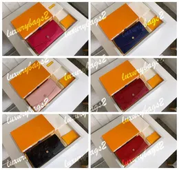 Wallets For Woman Women Wallet Card Holder 19cm Original Brand Come With Box 6 Clors Mens Ladies Purses 62369 Fashion Purse