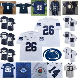 Mitness مخصص PSU Penn State Football Jersey NCAA College Sean Clifford Journey Saquon Barkley KJ Hamler Nah Cain Pat Freiermuth Micah Parsons