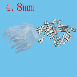 Other Lighting Accessories 20/50Pairs 4.8mm Female Spade Crimp Terminals Wire Connectors Terminal With Insulating Sleeve For 18-16AWG 0.75-2