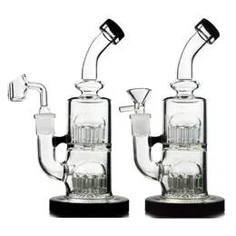 Hookahs de 8 polegadas 12 braços árvores por cubos de água articular fêmea de 14 mm