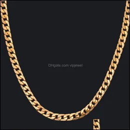 Kedjor kubansk l￤nkkedja halsband trottoarkant f￶r m￤n smycken corrente de prata mascina grossist miami mens vipjewel droppleverans vipjewel dhis1