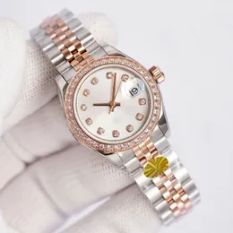 Modny zegarek damski automatyczne zegarki mechaniczne diamentowa tarcza 31mm 28mm pasek ze stali nierdzewnej życie zegarek wodoodporny prezent dla kobiet montre de luxe