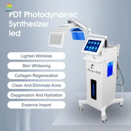 8 في 1 أكسجين الجمال المائي ، آلة تجميل الماس الدقيقة في الأكسجين مع جهاز علاج LED PDT LED